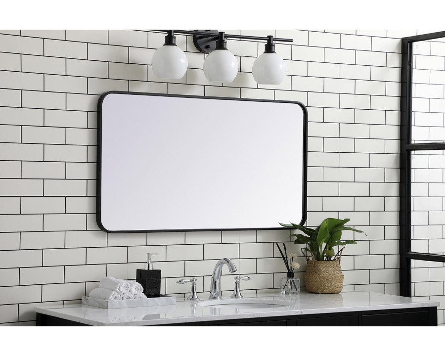 Elegant Wall Mirror - Black, L 40" (MR802240BK)