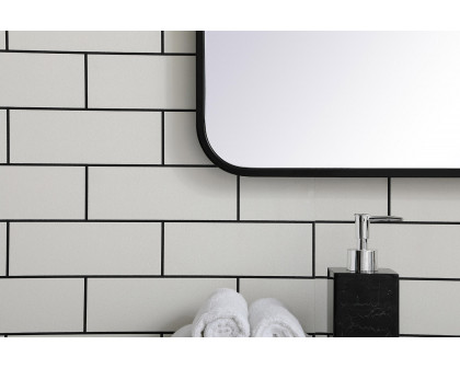 Elegant Wall Mirror - Black, L 40" (MR802240BK)