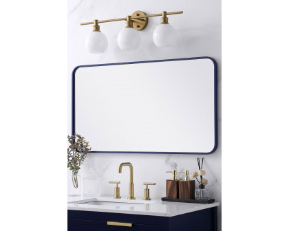 Elegant Wall Mirror - Blue, L 40" (MR802240BL)