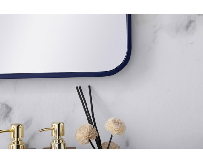 Elegant Wall Mirror - Blue, L 40" (MR802240BL)