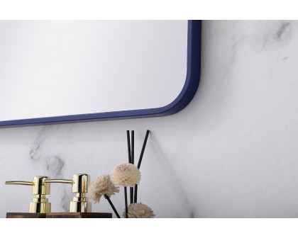 Elegant Wall Mirror - Blue, L 40" (MR802240BL)