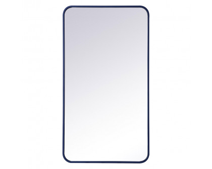 Elegant Wall Mirror - Blue, L 40" (MR802240BL)