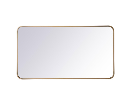 Elegant Wall Mirror - Brass, L 40" (MR802240BR)