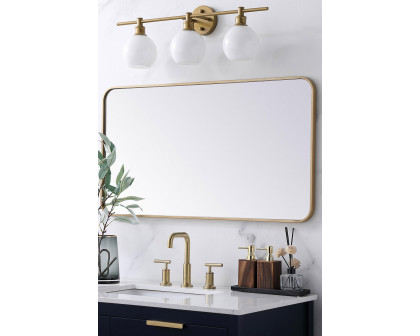 Elegant Wall Mirror - Brass, L 40" (MR802240BR)