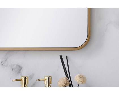 Elegant Wall Mirror - Brass, L 40" (MR802240BR)