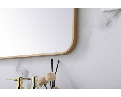 Elegant Wall Mirror - Brass, L 40" (MR802240BR)