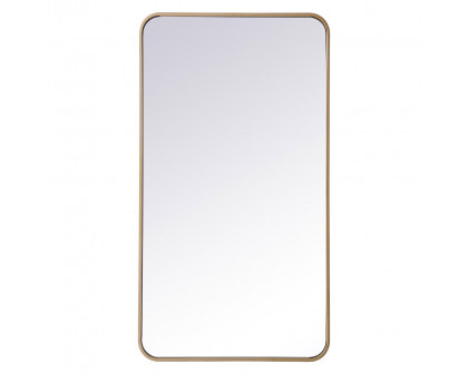 Elegant Wall Mirror - Brass, L 40" (MR802240BR)