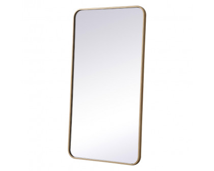 Elegant Wall Mirror - Brass, L 40" (MR802240BR)