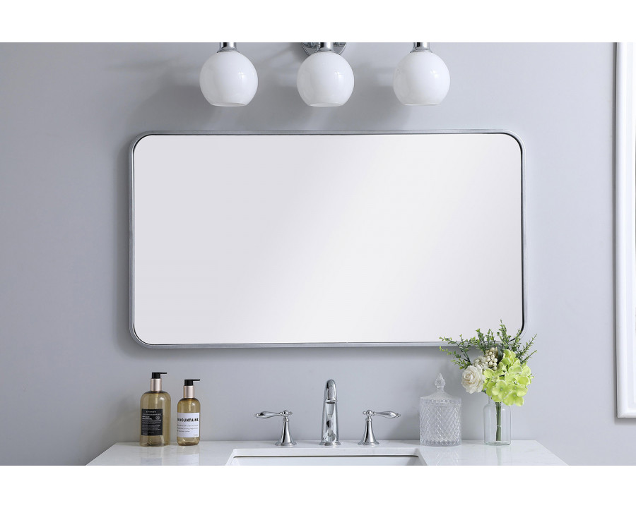 Elegant Wall Mirror - Silver, L 40" (MR802240S)