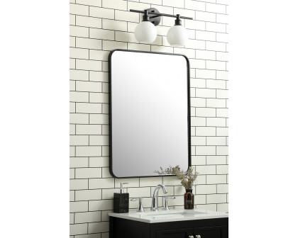 Elegant Wall Mirror - Black, L 32" (MR802432BK)