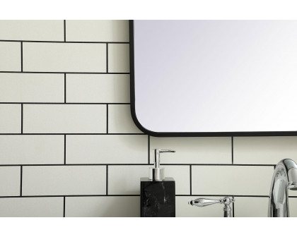 Elegant Wall Mirror - Black, L 32" (MR802432BK)