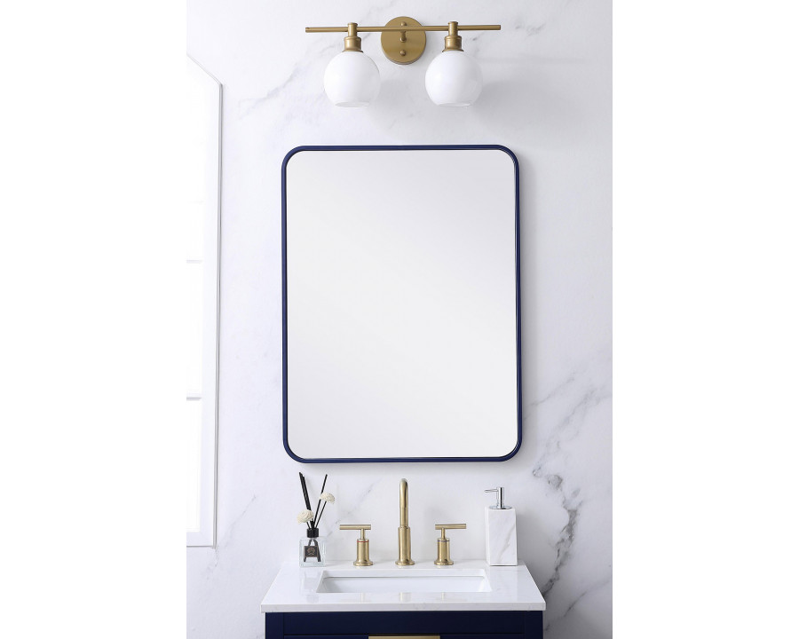 Elegant Wall Mirror - Blue, L 32" (MR802432BL)