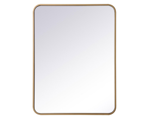 Elegant Wall Mirror - Brass, L 32" (MR802432BR)