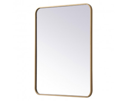 Elegant Wall Mirror - Brass, L 32" (MR802432BR)