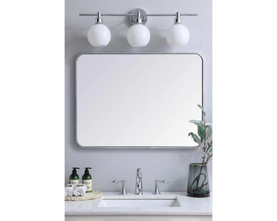 Elegant Wall Mirror - Silver, L 32" (MR802432S)