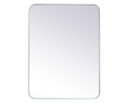 Elegant Wall Mirror - White, L 32" (MR802432WH)