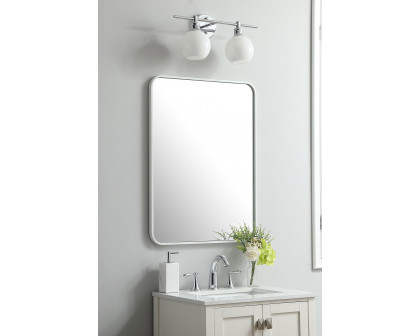 Elegant Wall Mirror - White, L 32" (MR802432WH)