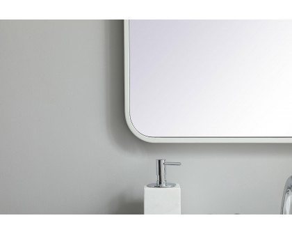 Elegant Wall Mirror - White, L 32" (MR802432WH)