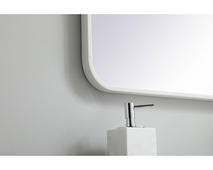 Elegant Wall Mirror - White, L 32" (MR802432WH)