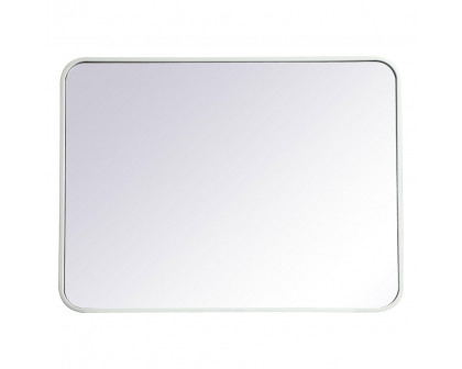 Elegant Wall Mirror - White, L 32" (MR802432WH)