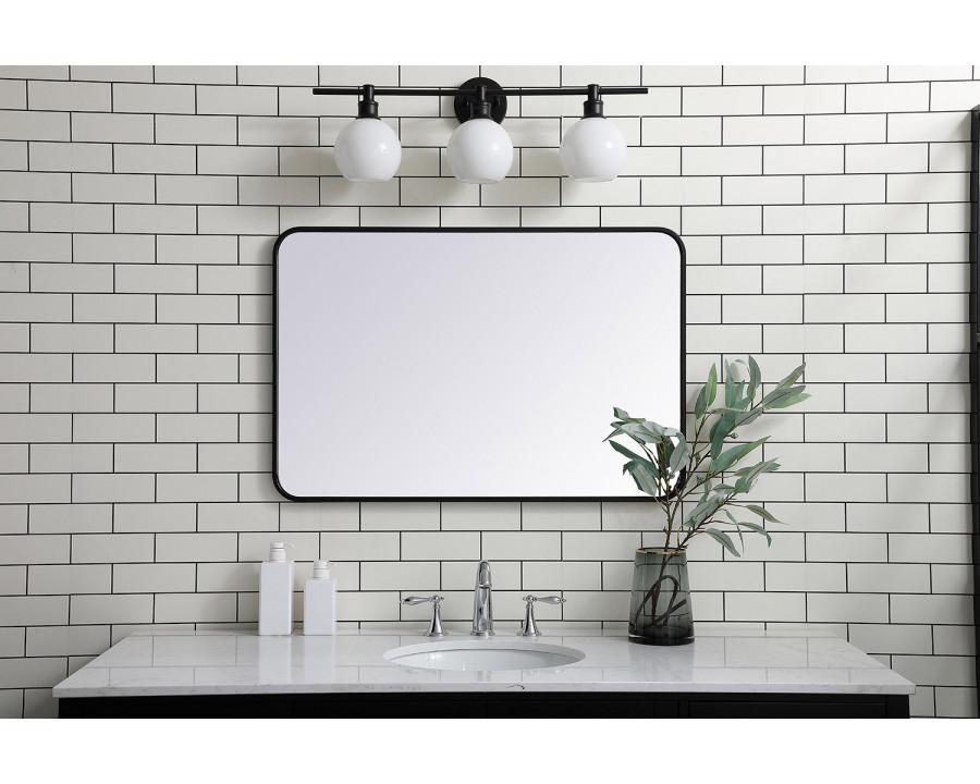 Elegant Wall Mirror - Black, L 36" (MR802436BK)