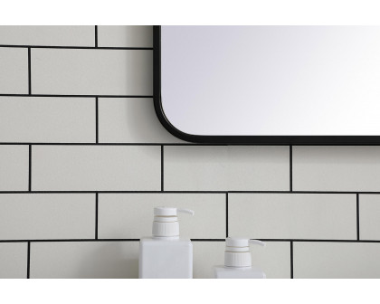 Elegant Wall Mirror - Black, L 36" (MR802436BK)