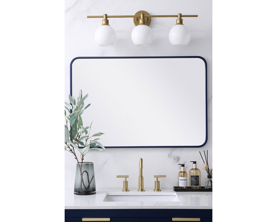 Elegant Wall Mirror - Blue, L 36" (MR802436BL)