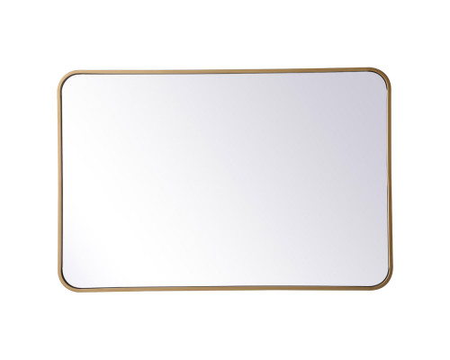 Elegant Wall Mirror - Brass, L 36" (MR802436BR)