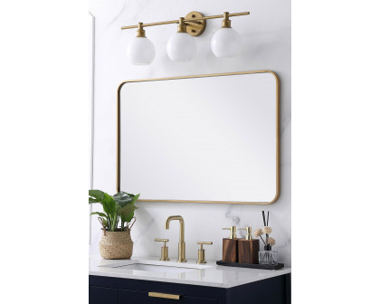 Elegant Wall Mirror - Brass, L 36" (MR802436BR)