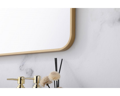 Elegant Wall Mirror - Brass, L 36" (MR802436BR)