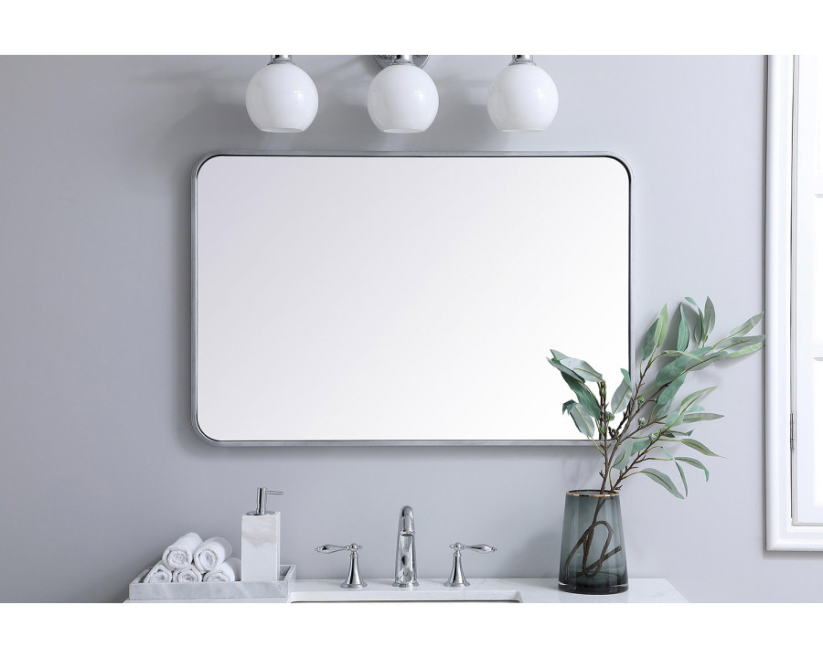 Elegant Wall Mirror - Silver, L 36" (MR802436S)