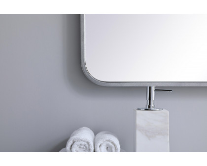 Elegant Wall Mirror - Silver, L 36" (MR802436S)