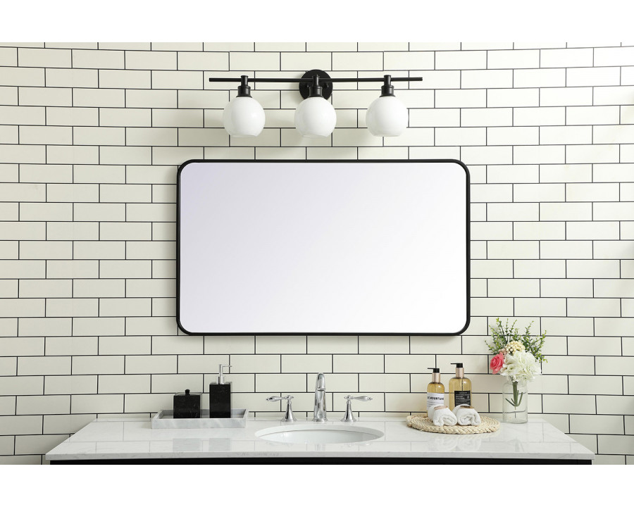 Elegant Wall Mirror - Black, L 40" (MR802440BK)