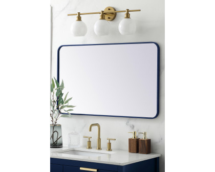 Elegant Wall Mirror - Blue, L 40" (MR802440BL)