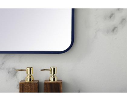 Elegant Wall Mirror - Blue, L 40" (MR802440BL)