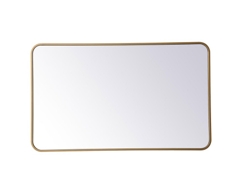 Elegant Wall Mirror - Brass, L 40" (MR802440BR)