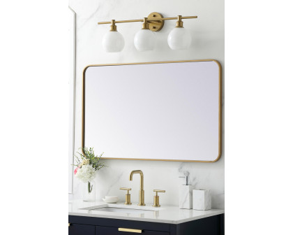 Elegant Wall Mirror - Brass, L 40" (MR802440BR)