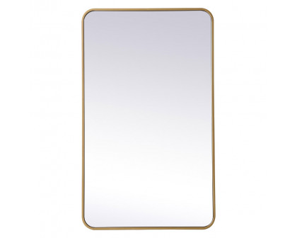 Elegant Wall Mirror - Brass, L 40" (MR802440BR)