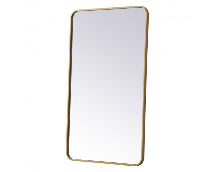 Elegant Wall Mirror - Brass, L 40" (MR802440BR)