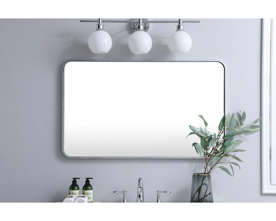 Elegant Wall Mirror - Silver, L 40" (MR802440S)