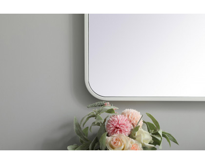 Elegant Wall Mirror - White, L 40" (MR802440WH)