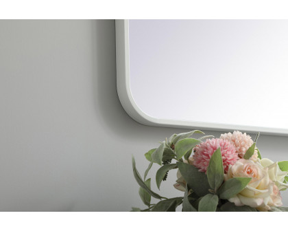 Elegant Wall Mirror - White, L 40" (MR802440WH)