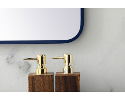 Elegant Wall Mirror - Blue, L 36" (MR802736BL)