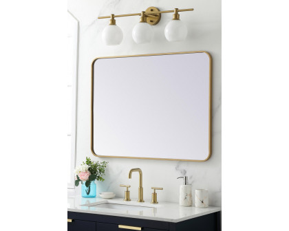 Elegant Wall Mirror - Brass, L 36" (MR802736BR)