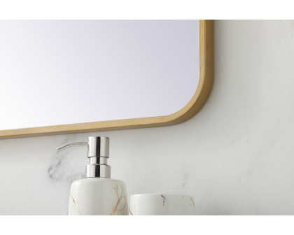 Elegant Wall Mirror - Brass, L 36" (MR802736BR)