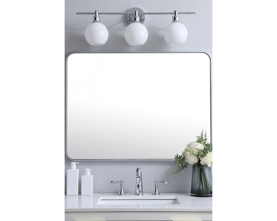 Elegant Wall Mirror - Silver, L 36" (MR802736S)