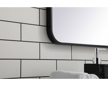 Elegant Wall Mirror - Black, L 40" (MR802740BK)