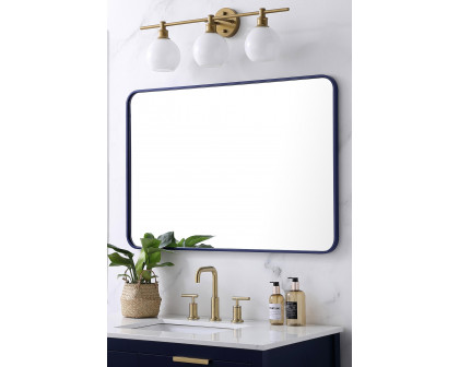 Elegant Wall Mirror - Blue, L 40" (MR802740BL)