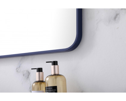 Elegant Wall Mirror - Blue, L 40" (MR802740BL)