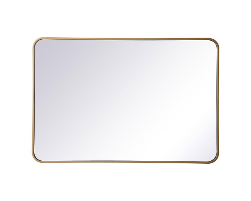 Elegant Wall Mirror - Brass, L 40" (MR802740BR)